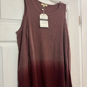 Kori Burgundy Ombre Tank Top